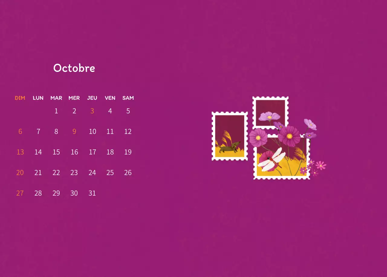 Illustrations de timbres avec un concept chaleureux