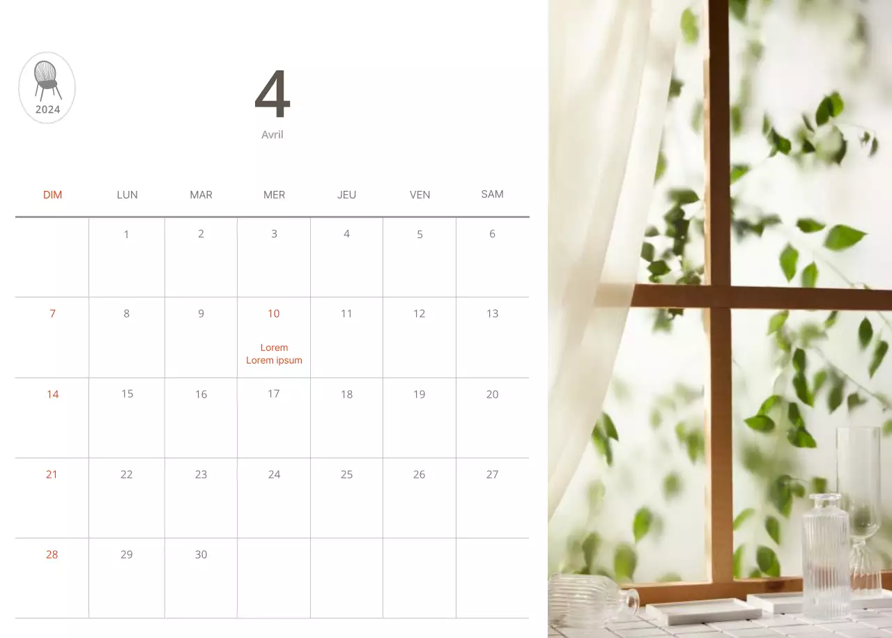 Meubles simples et naturels dans des tons beiges et neutres