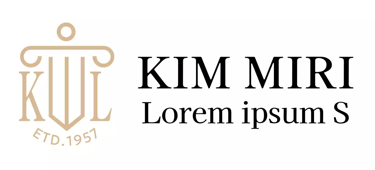 Un cabinet d'avocats avec un logo illustré et une touche de classe