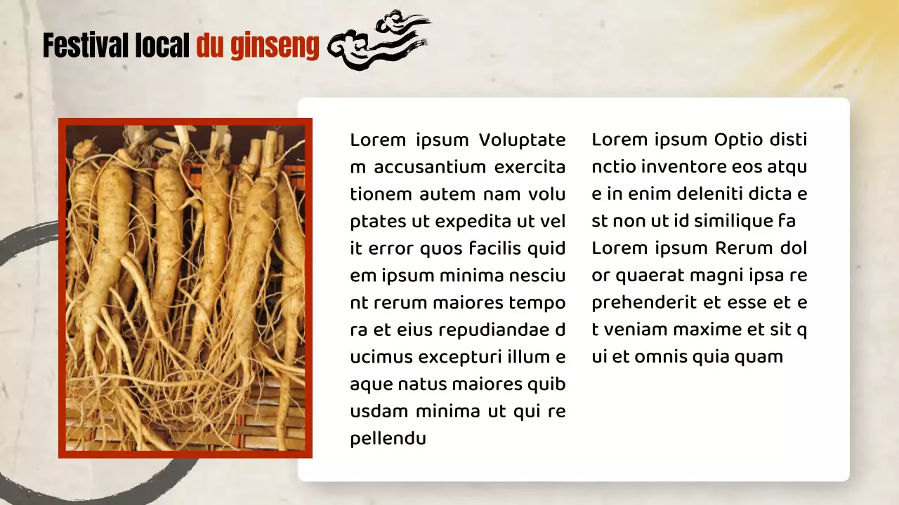 Guide de la fête traditionnelle du ginseng rouge et beige