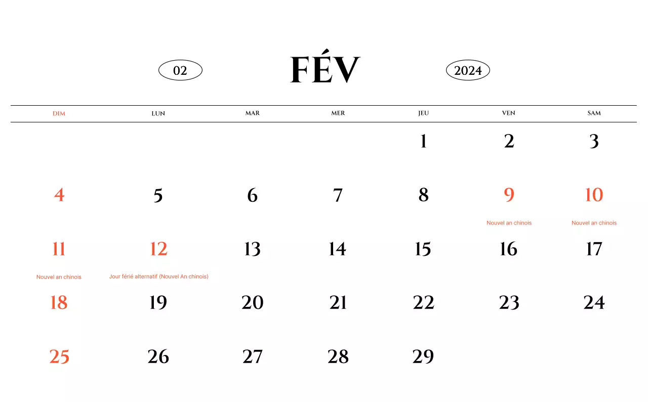 Calendrier mural de style simple avec concept de photographie de voyage émotionnelle en noir et blanc