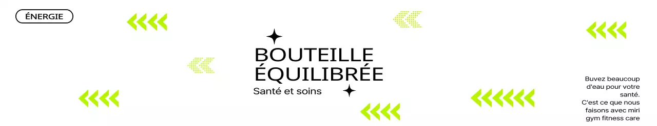 Typographie verte et noire pour la promotion d'un club de santé