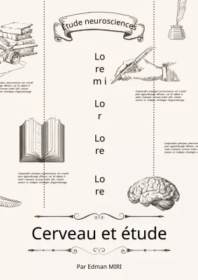 Couverture classique sur les sciences du cerveau et les techniques d'étude, en beige et noir