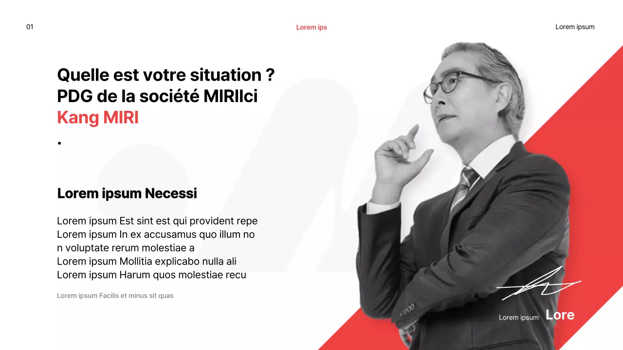 Rapport de performance de fin d'année simple avec des accents rouges