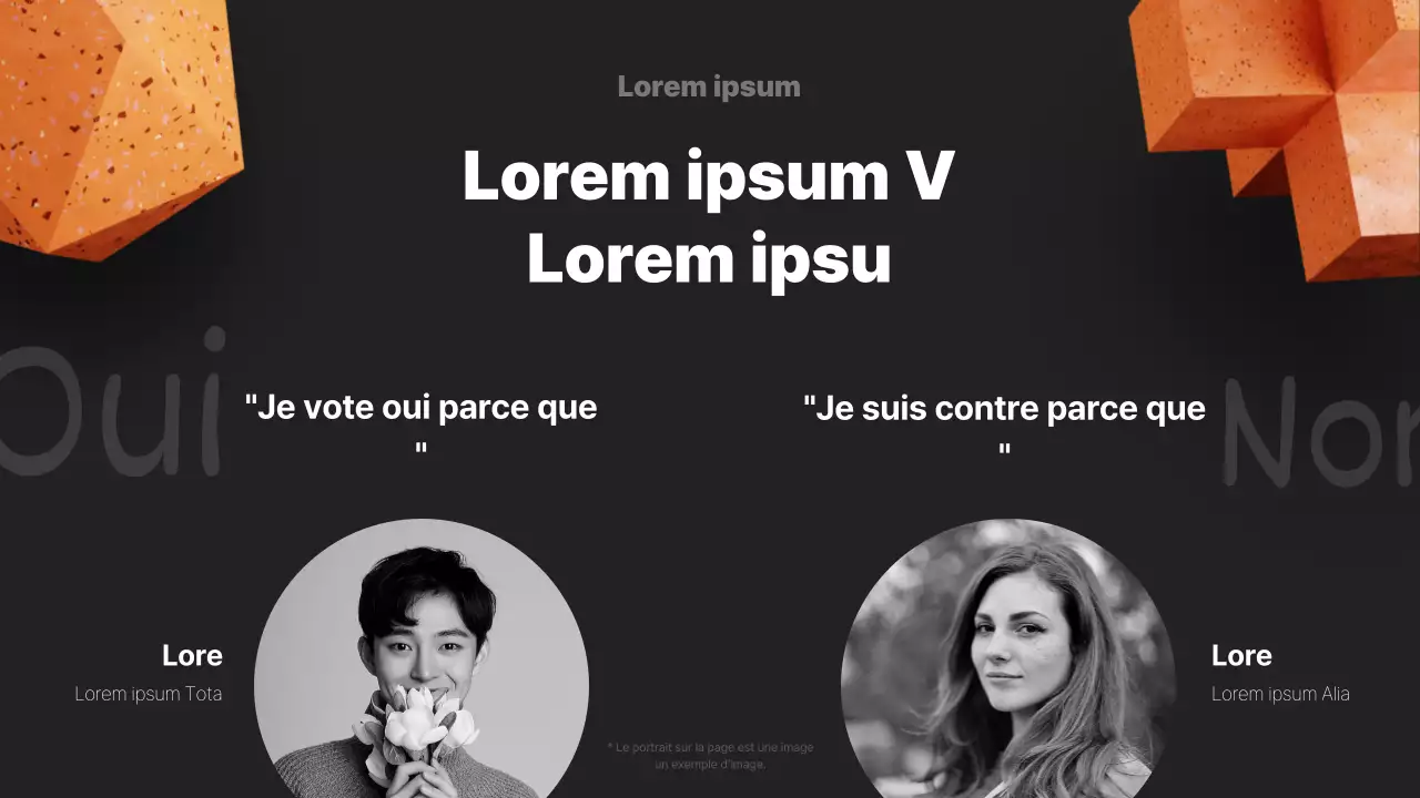 Un prospectus de conférence moderne en noir et orange