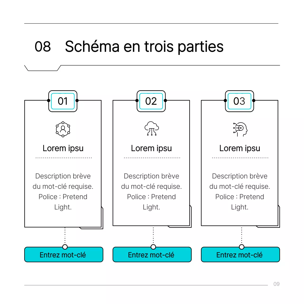 Rapport sur le concept de circuit d'ingénierie simple bleu clair