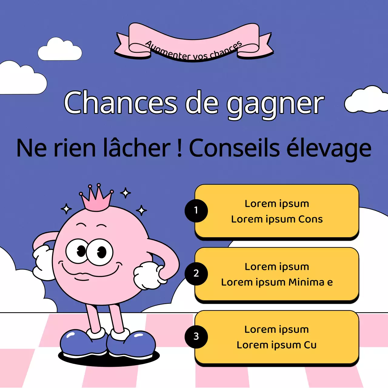 Promouvoir un événement kitsch en violet et rose