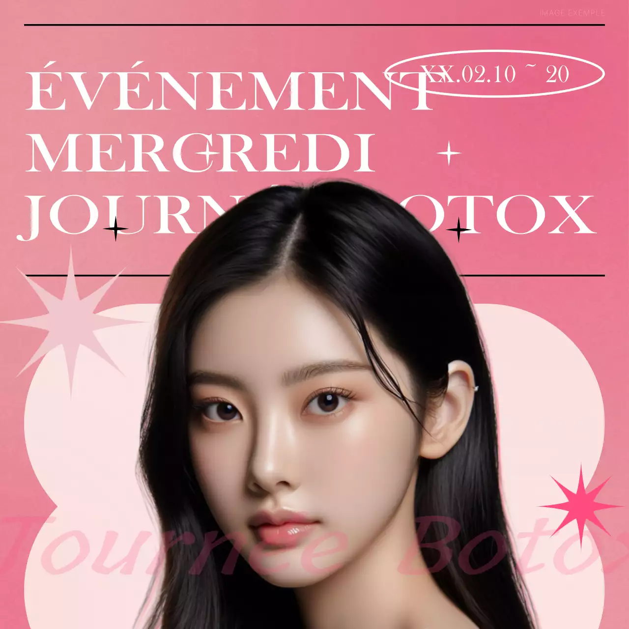 Promouvoir les produits de comblement Botox classiques en rose et en rose vif