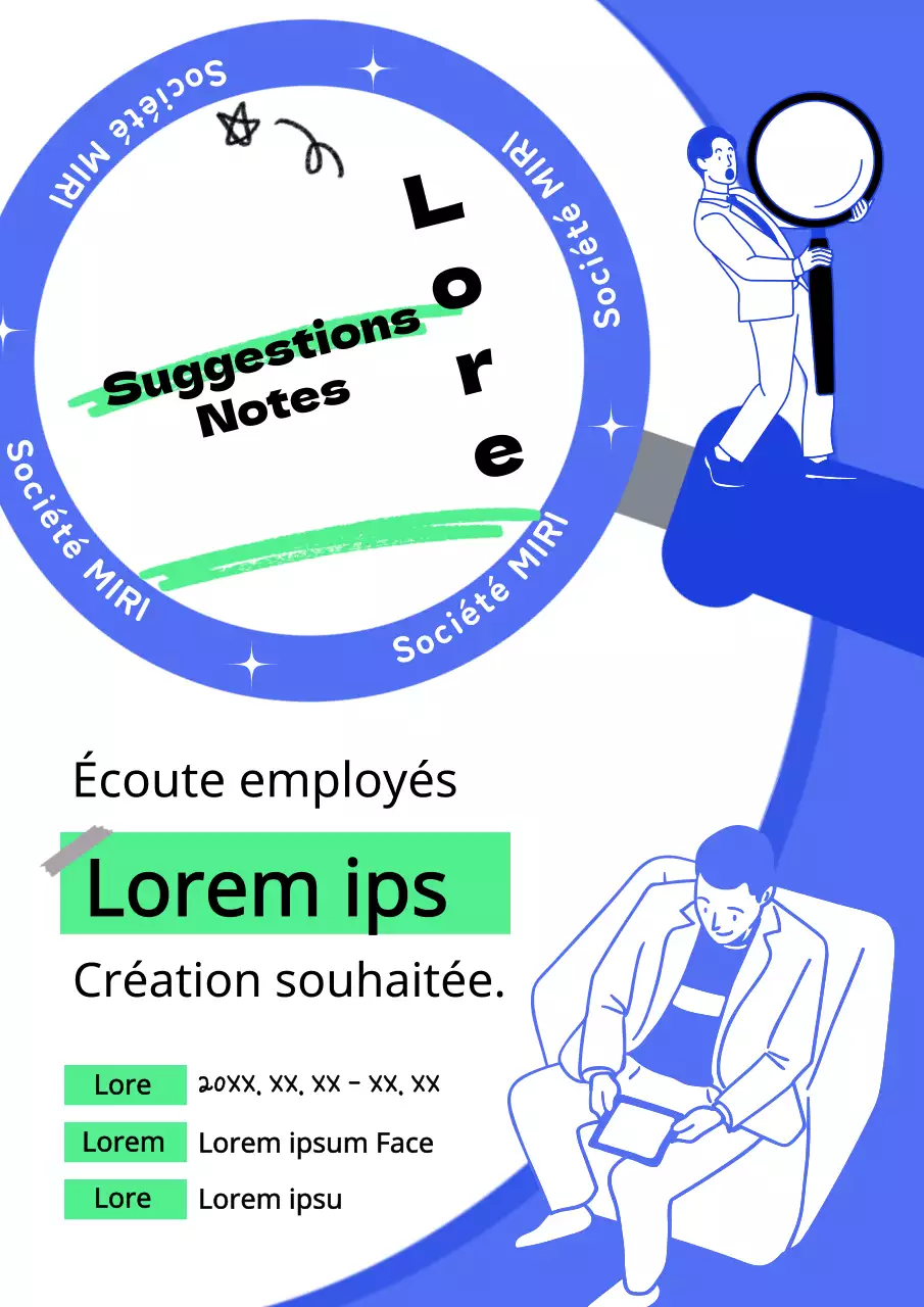 Suggestions surlignées en bleu