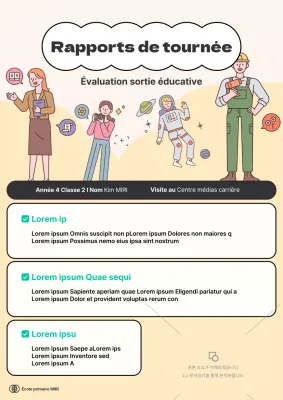 Rapport d'excursion simple en jaune