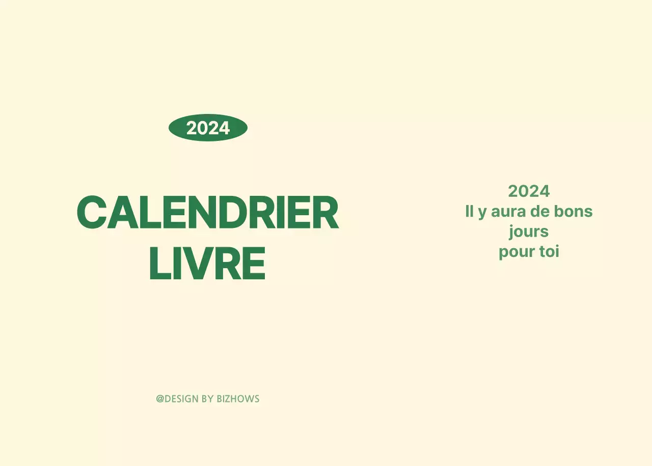 Calendrier mural SAT D-day notepad concept en vert et jaune clair
