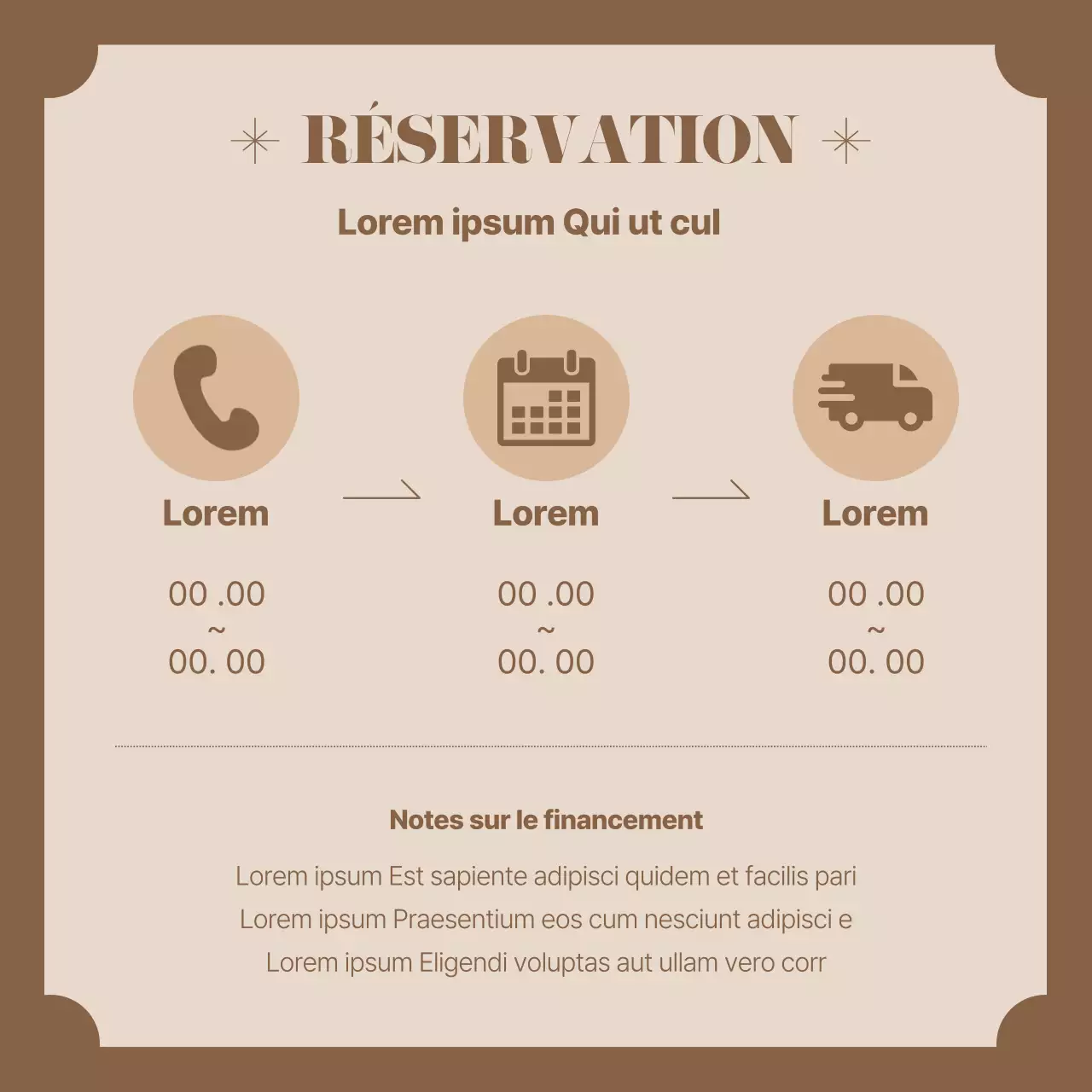 Annonce simple de financement incitatif sur fond brun