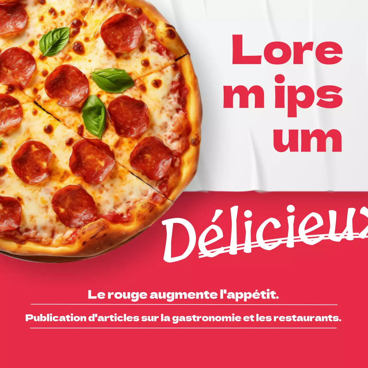 Couverture de vignette tendance en rouge et bleu