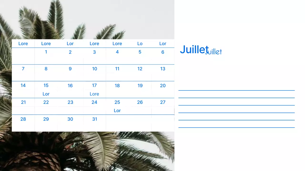 Un arc-en-ciel de calendriers tendance