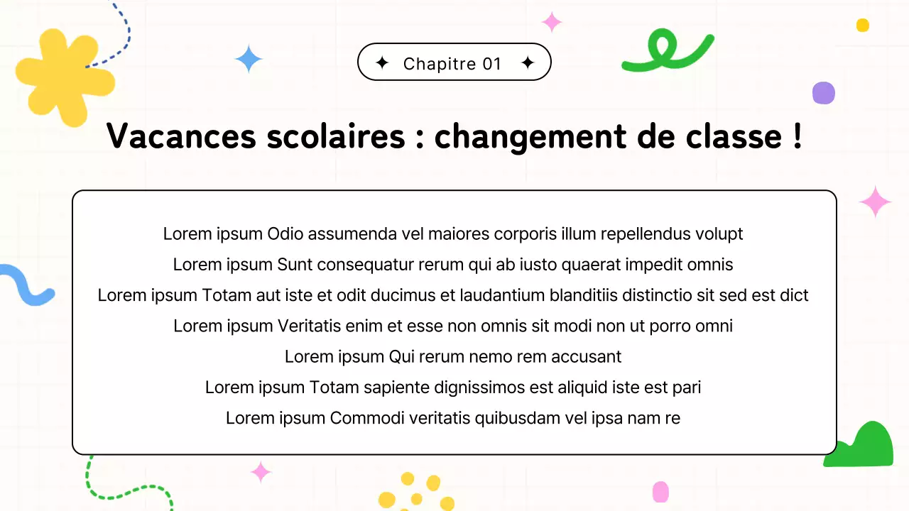 Beige et noir, présentation de l'orientation des spécialités de vacances douillettes