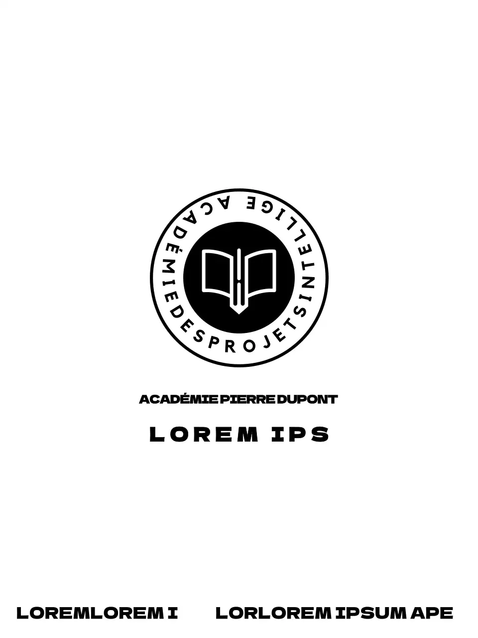 Promotion d'une agence d'admission à l'enseignement à l'aide d'un logo à symbole circulaire