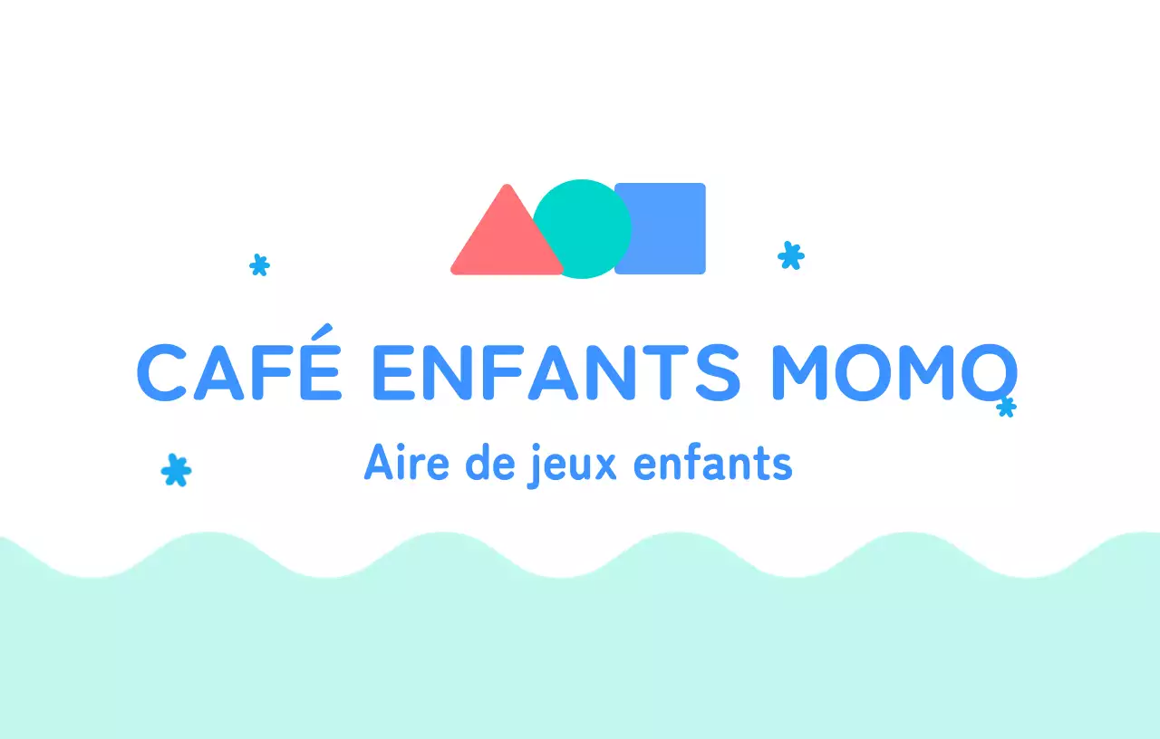 Café pour enfants avec des formes colorées