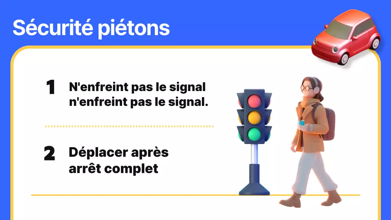 L'éducation à la sécurité routière en bleu