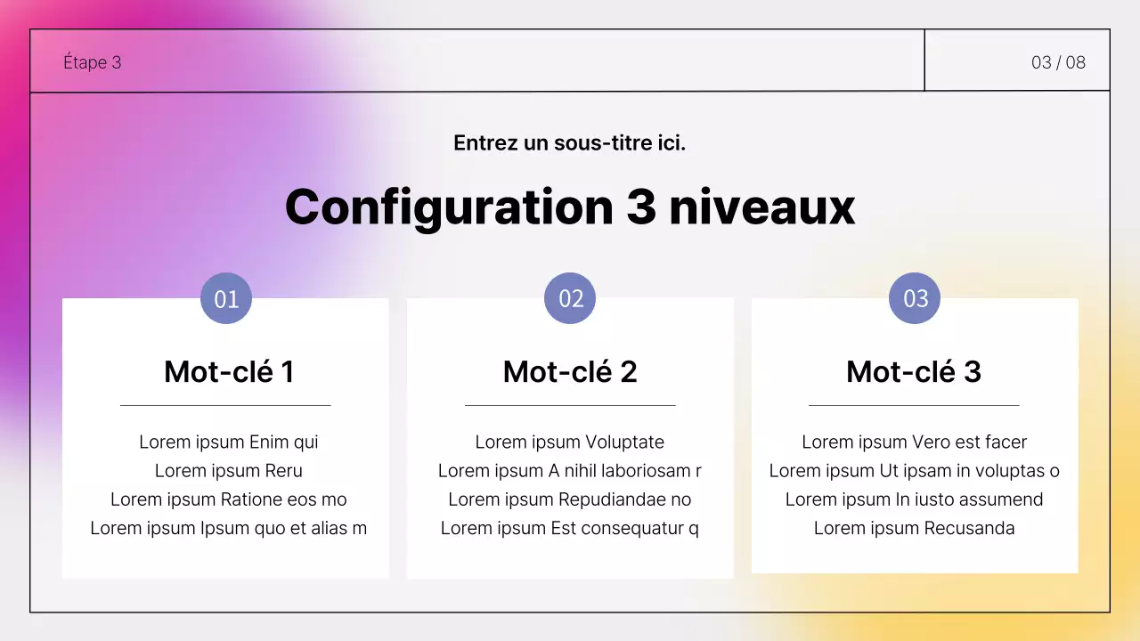 Rapports manuscrits simples et présentables en violet et jaune