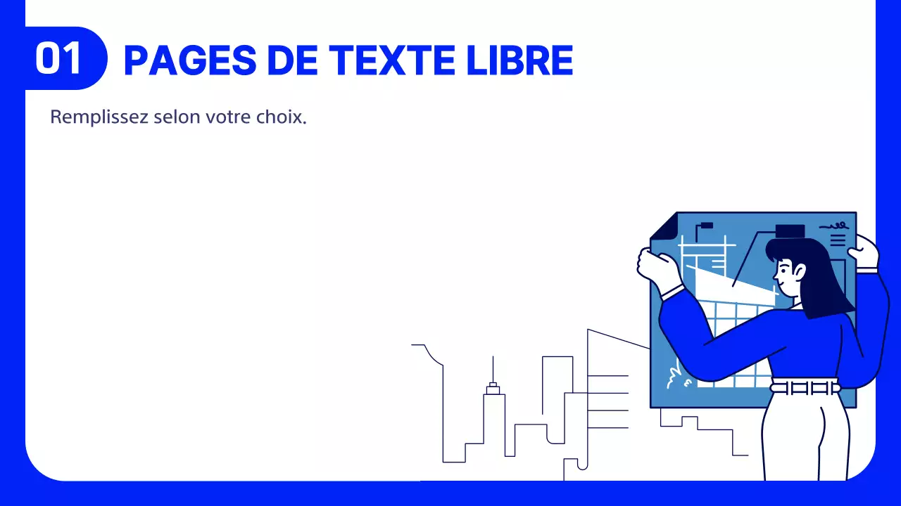 Un rapport d'ingénierie de drainage moderne, bleu marine et blanc