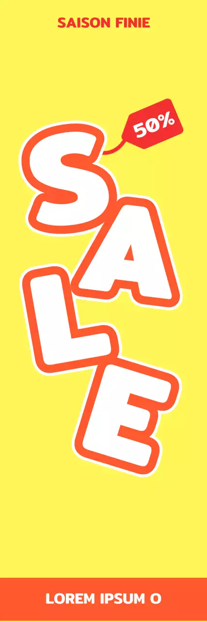 Annonce de vente importante en jaune