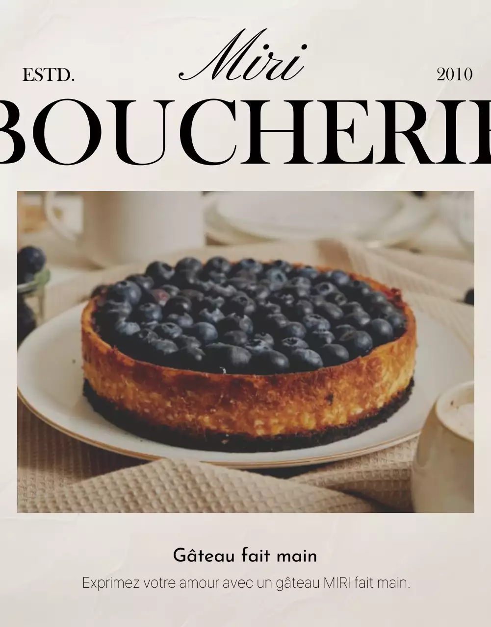 Promouvoir une boulangerie moderne en beige