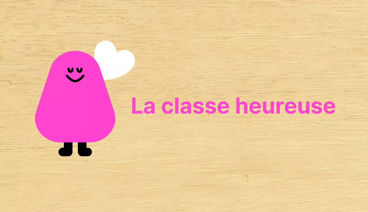 Guide illustré des personnages roses pour la classe de maternelle