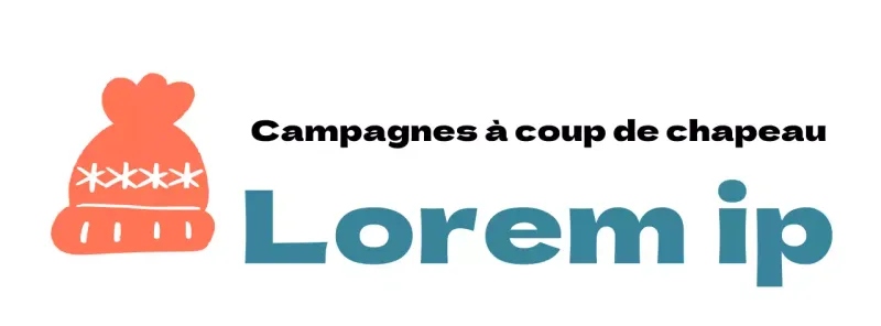 Logo de la campagne avec une illustration d'un joli bonnet en tricot