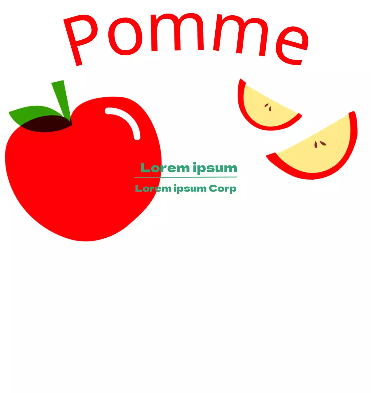 Illustration de fruits secs en couleurs primaires