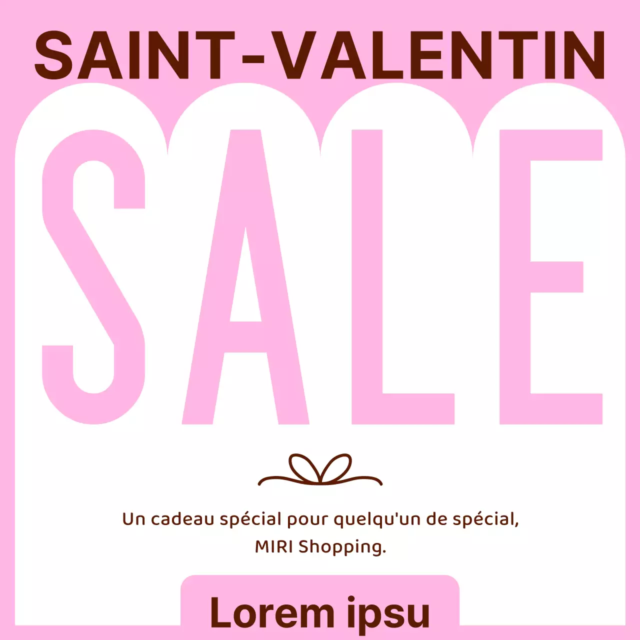 Flyer de la Saint-Valentin en rose