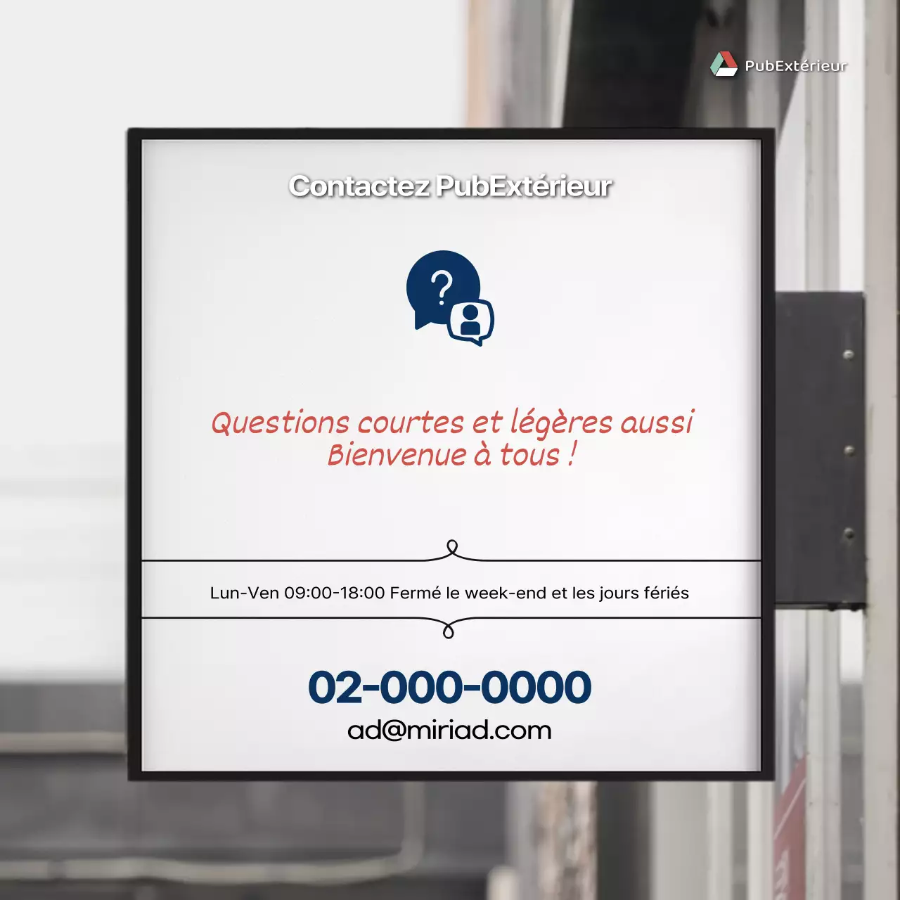 Promouvoir la publicité extérieure simple en orange