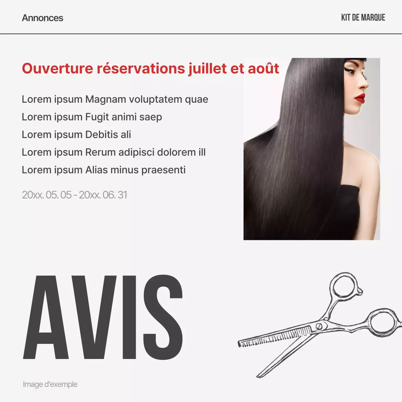 Poste de la marque Red's modern hair