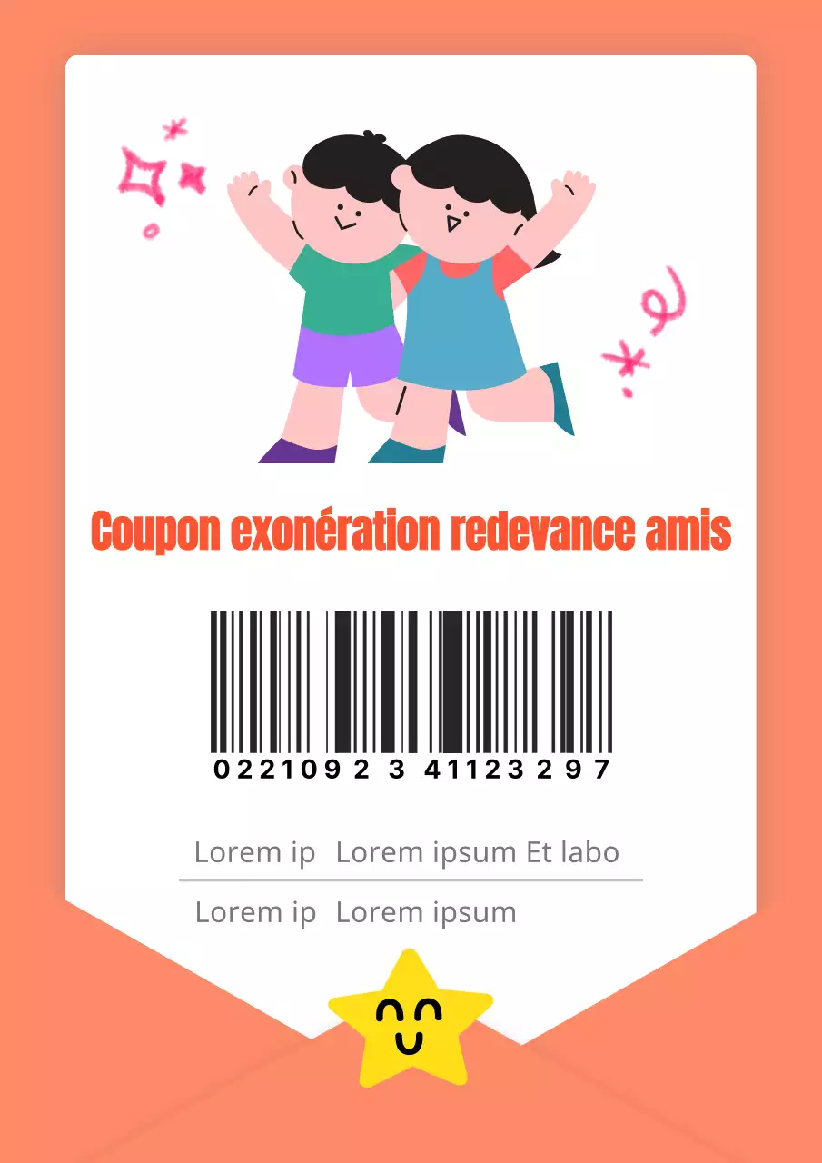 Un joli petit bon de parrainage orange