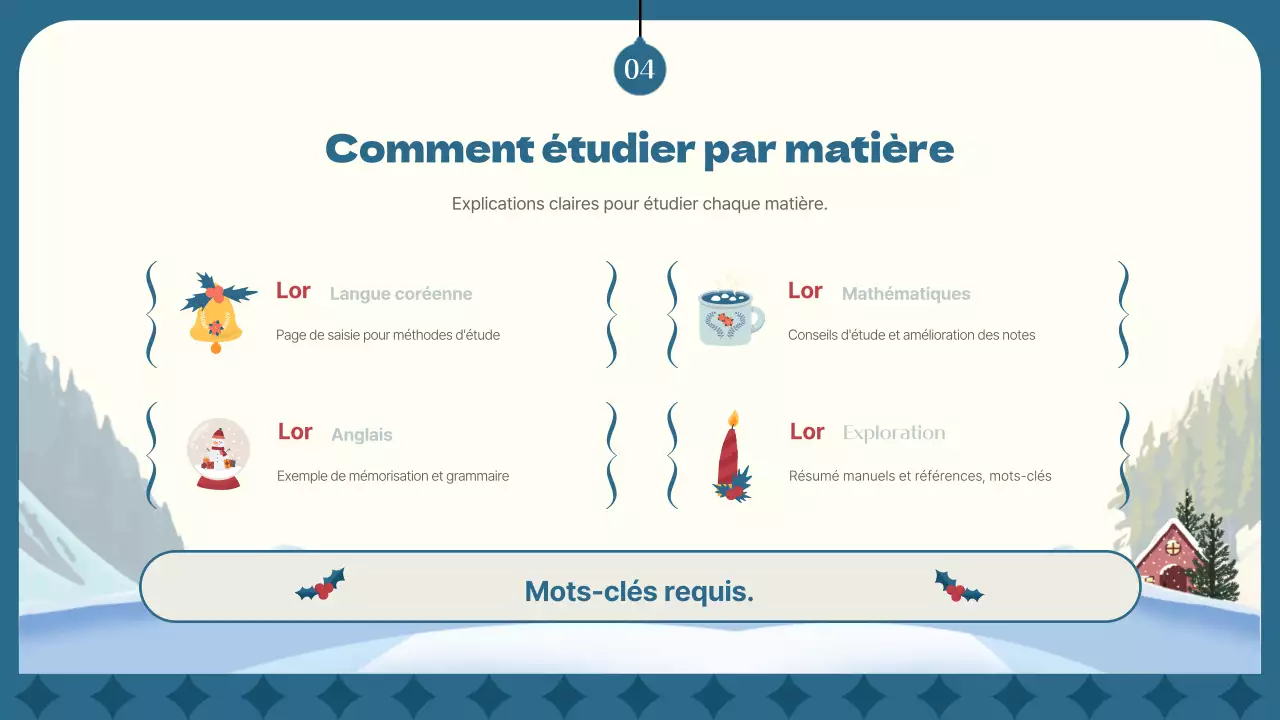 Un cours d'introduction à l'hiver rouge et bleu marine