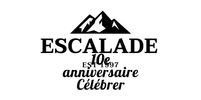 Un concept simple pour un club d'alpinisme avec des illustrations de montagnes et des polices de caractères avec empattement.