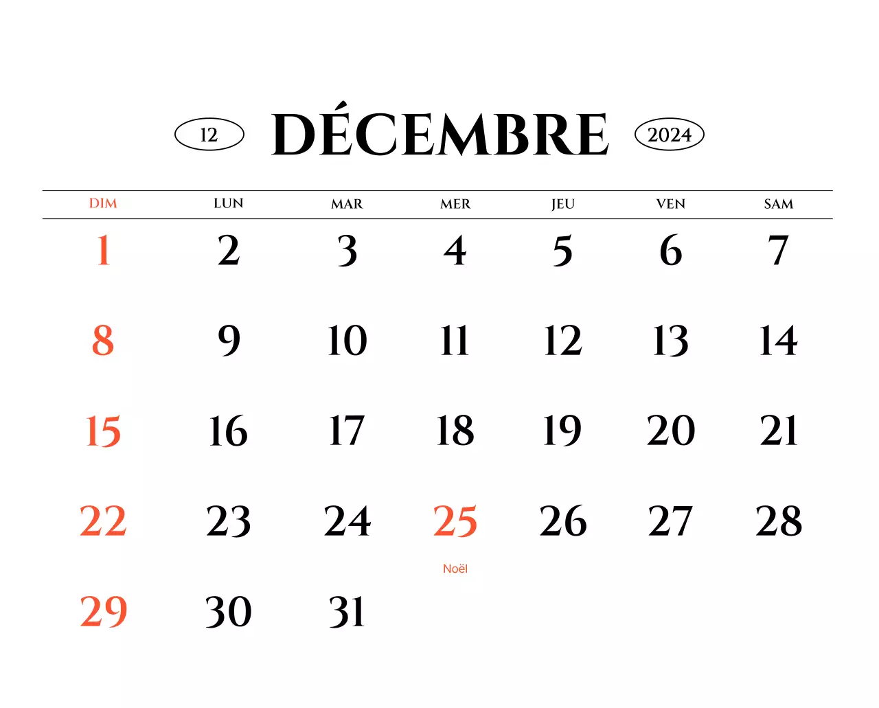 Calendrier mural de style simple avec concept de photographie de voyage émotionnelle en noir et blanc