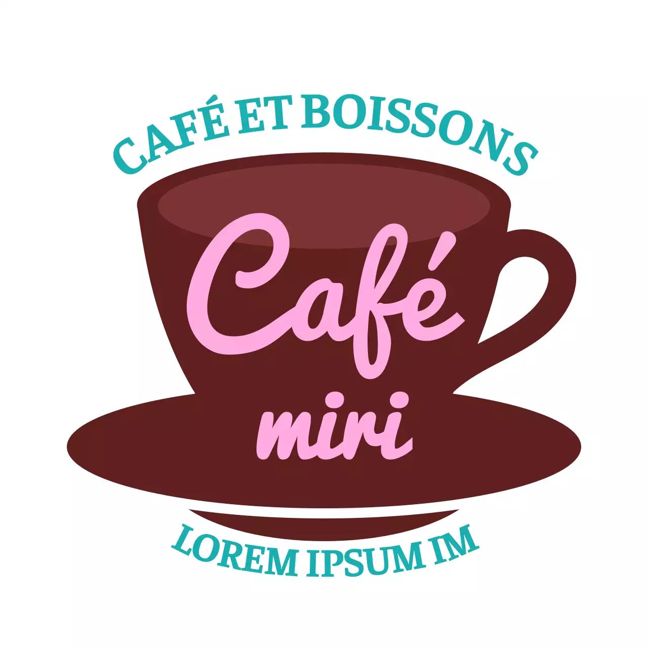 Promouvoir les tasses à café brunes et roses