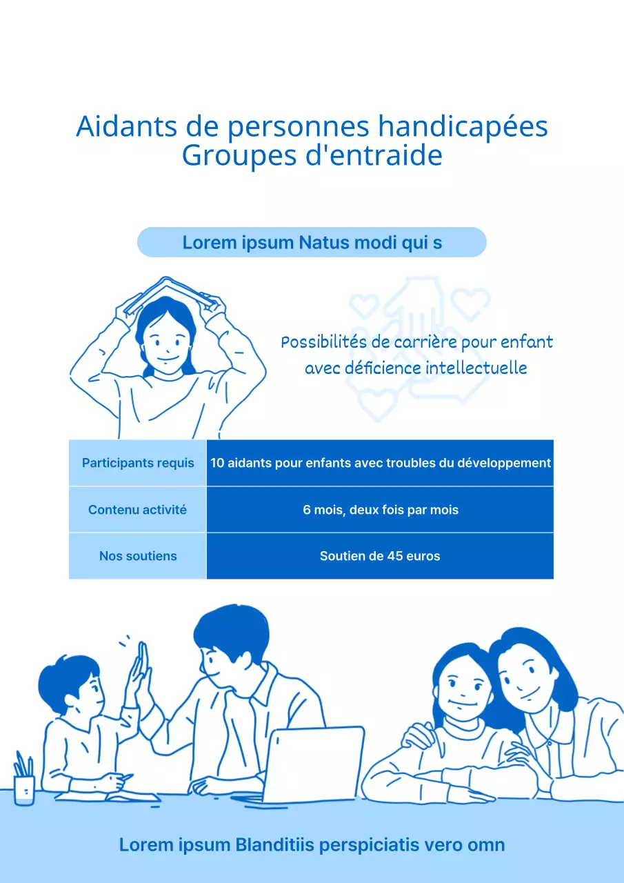 Illustration simple en bleu Recherches d'étudiants