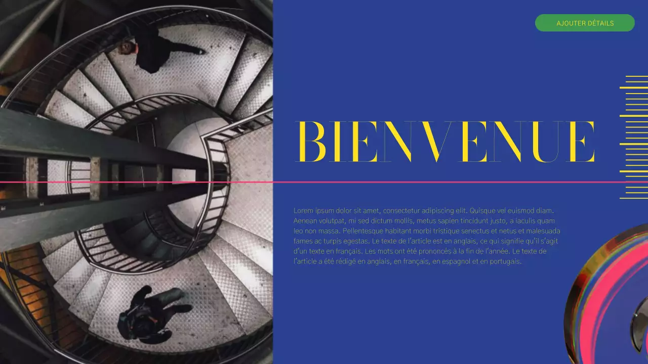 Rapport sur le profil des entreprises modernes vertes et roses