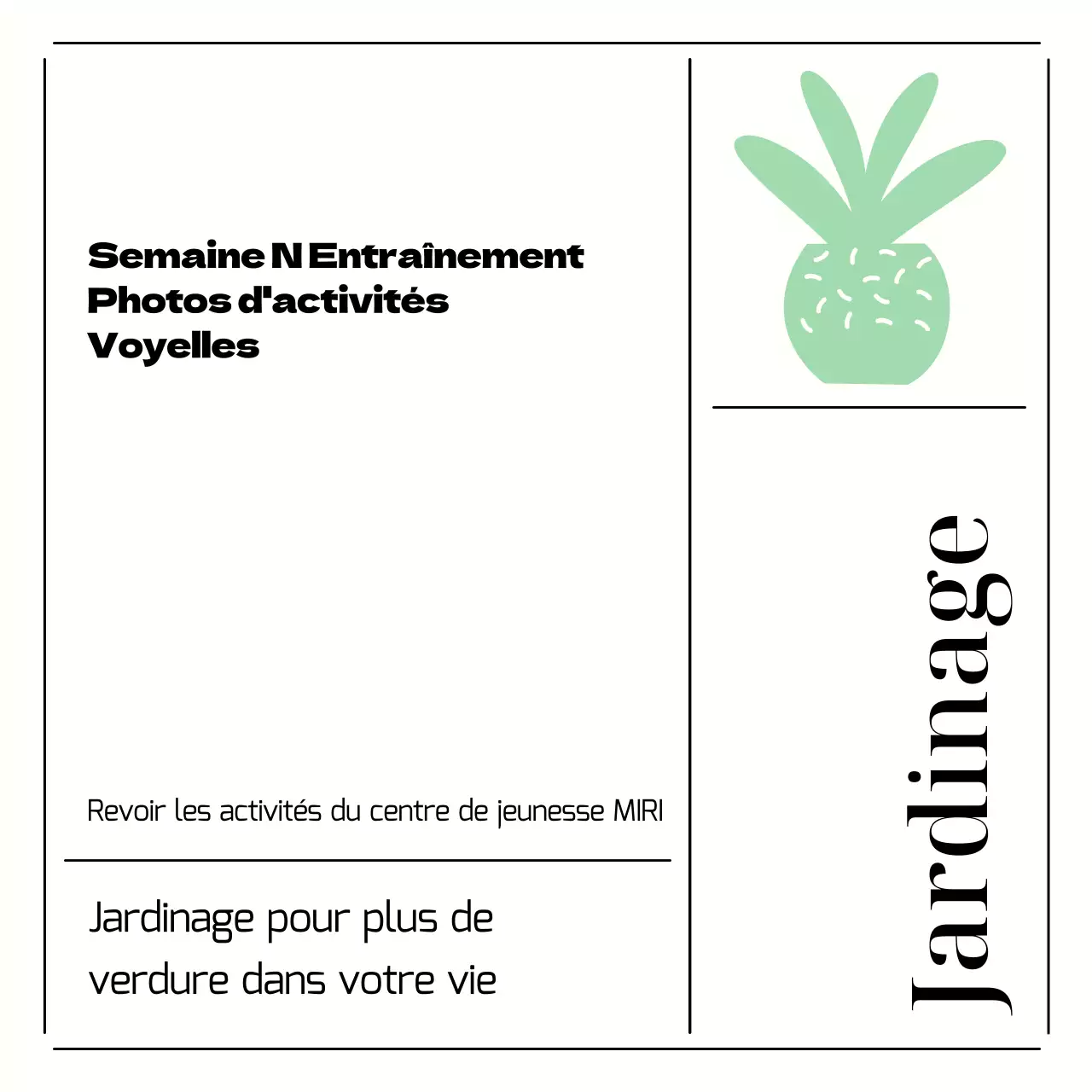 Présentation des activités du centre de jeunesse de Minty