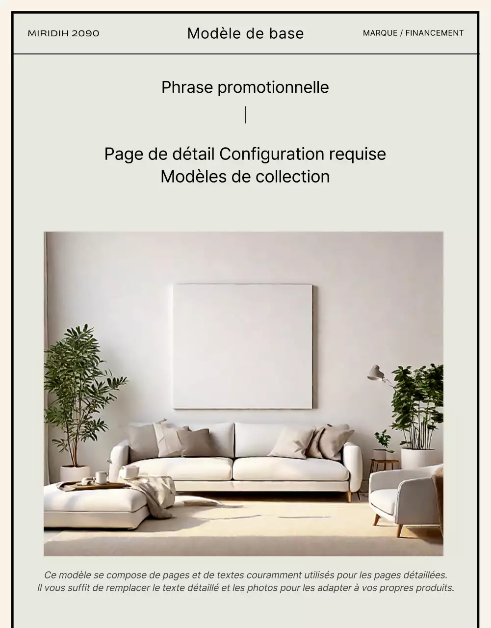 Style basique en noir et beige Déclaration de la marque Commerce