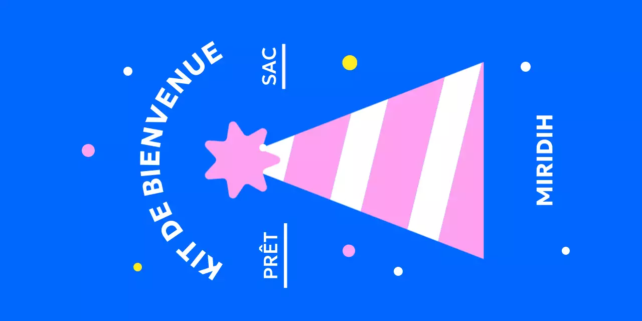 Autocollant circulaire avec un joli chapeau