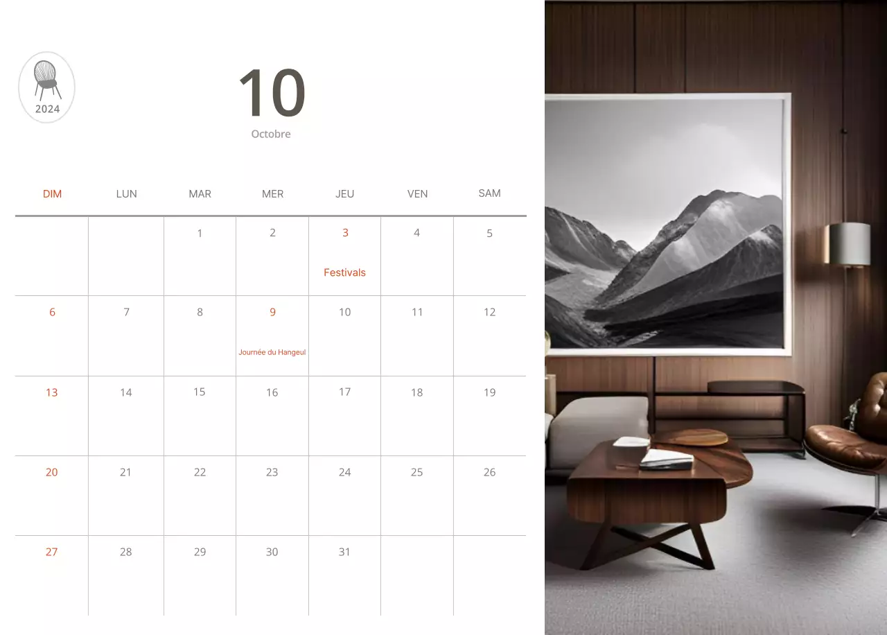 Meubles simples et naturels dans des tons beiges et neutres