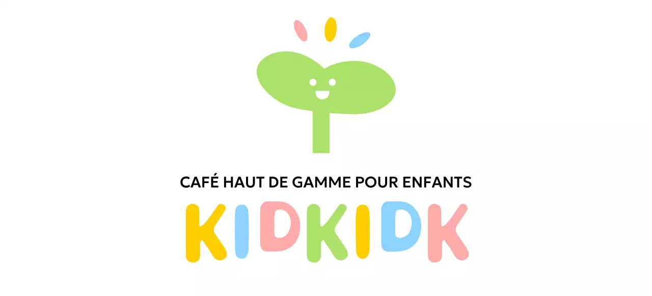 Café pour enfants avec icône d'un bourgeon souriant