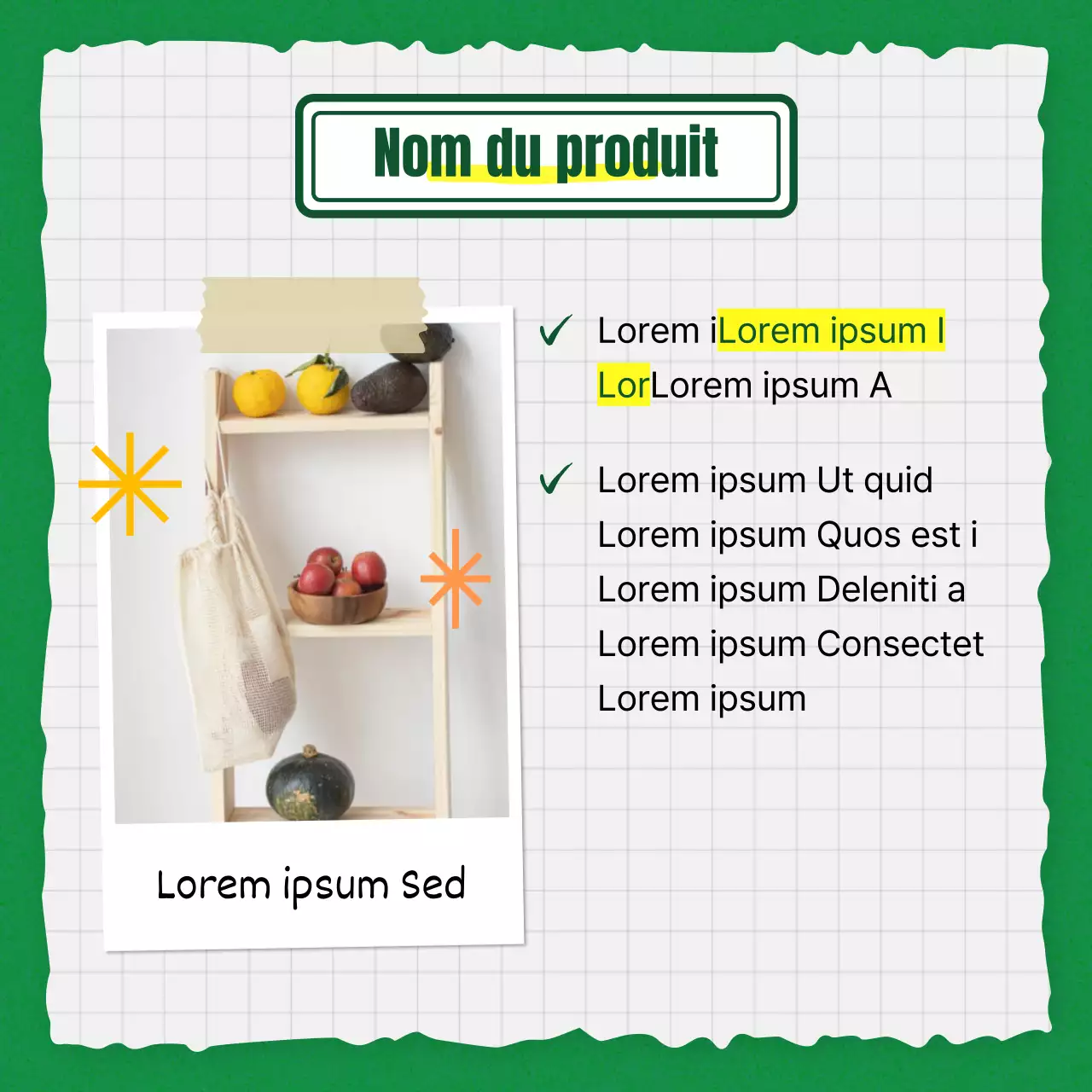 Guide pour un kit de marque kitsch vert et jaune