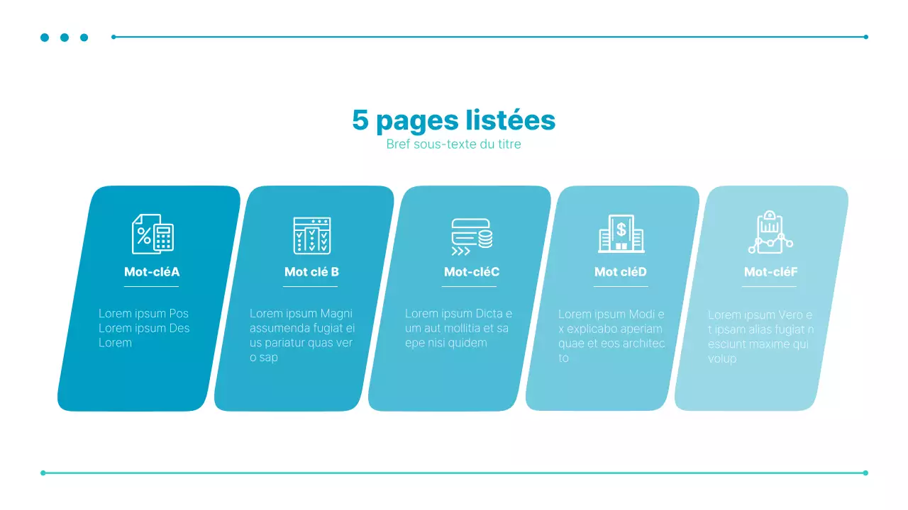 Une présentation d'entreprise simple en bleu et menthe