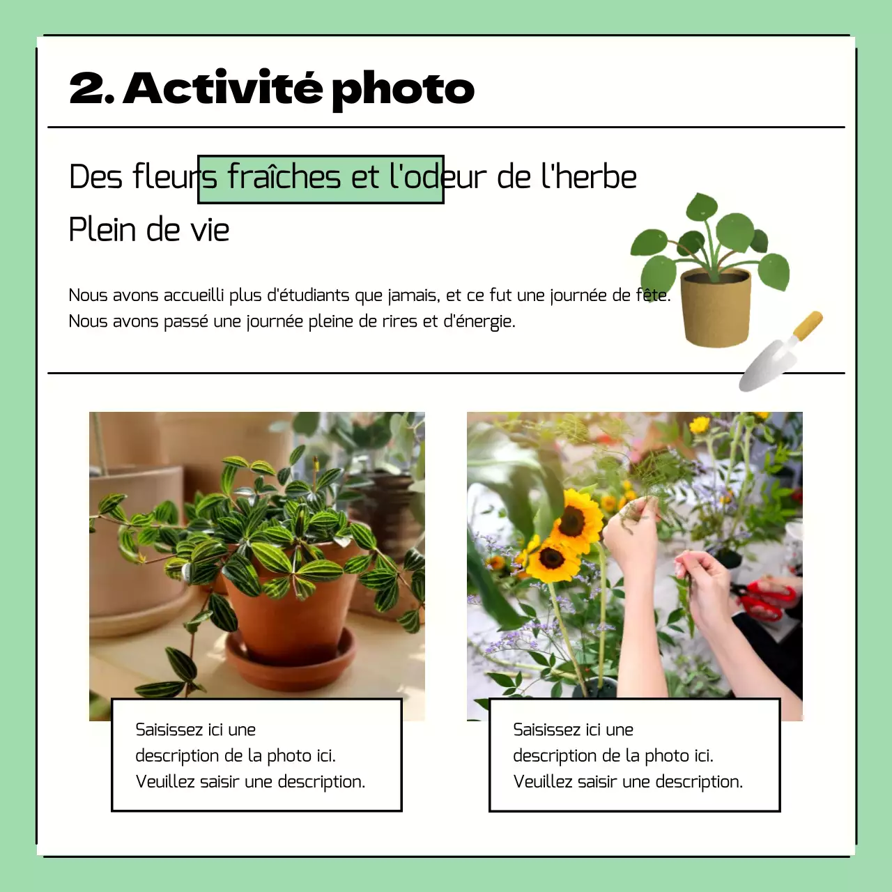 Présentation des activités du centre de jeunesse de Minty