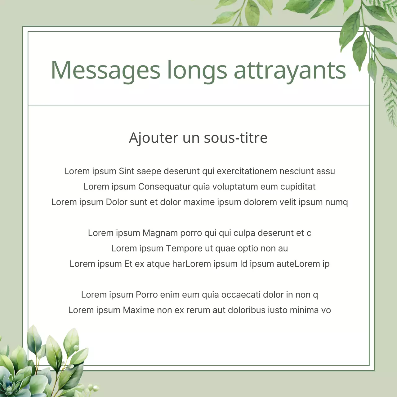 Une illustration botanique avec une touche de vert et de printemps naturel Expliqué