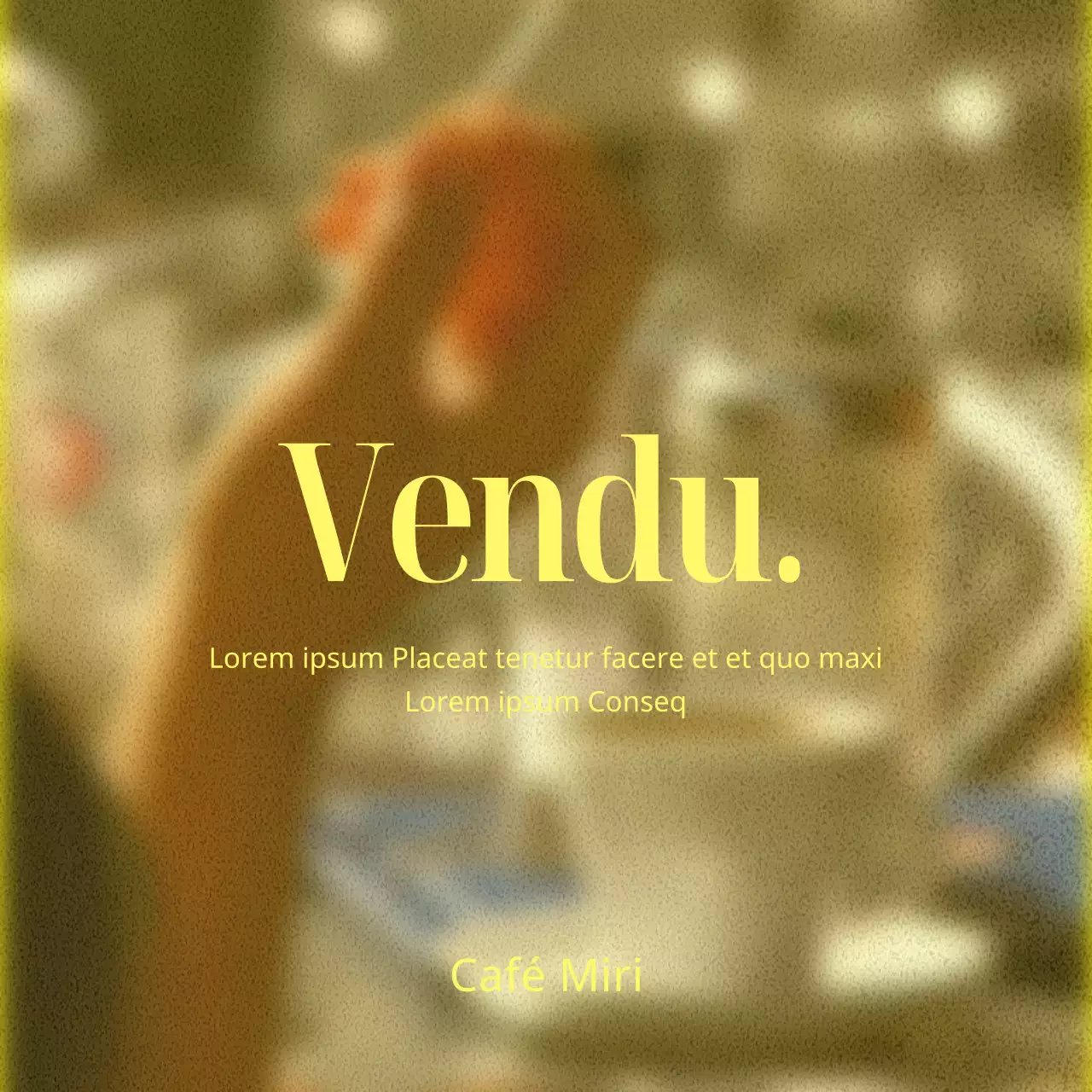 Poste de conception pour le propriétaire d'un café branché en jaune et noir