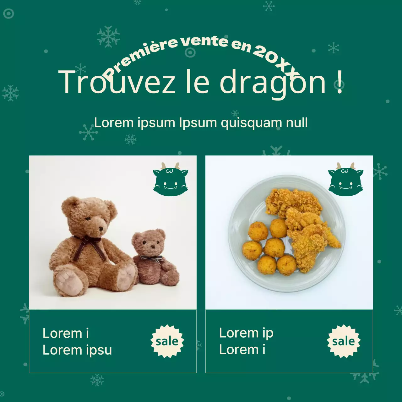 Annonces marketing de Noël en rouge